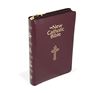NCB Deluxe Gift Bible - Burgundy Leather w/ Zipper