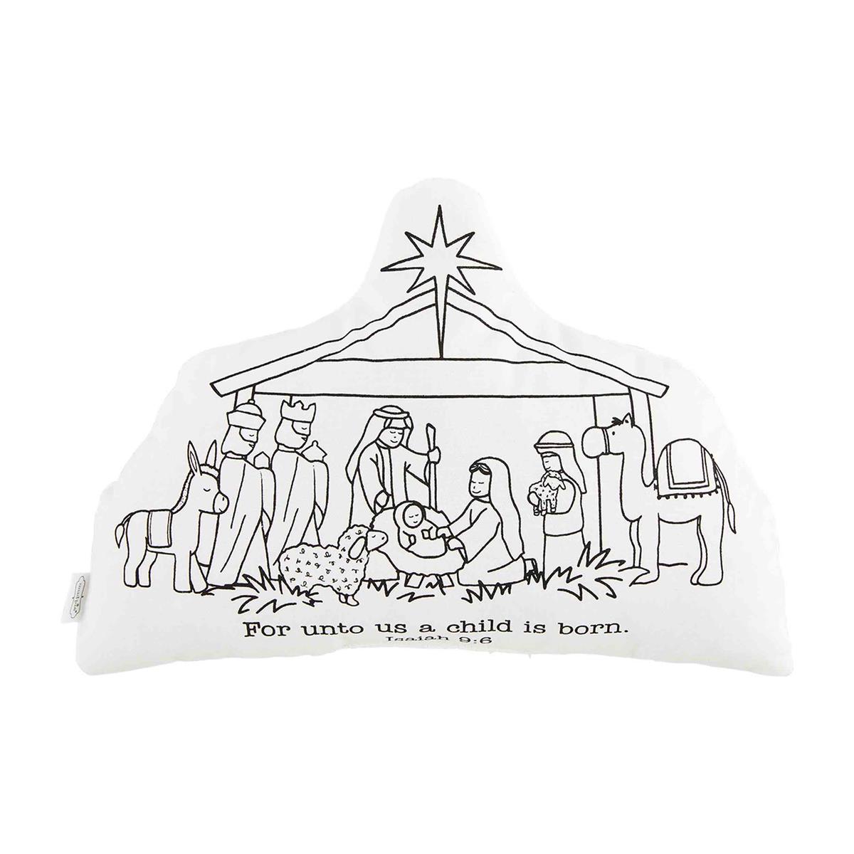 Nativity Doodle Pillow and Marker Set