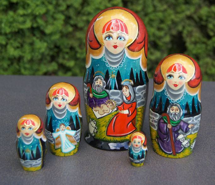 nativity nesting dolls set