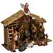 Nativity Set with 11 6-inch Resin Figures and Wood Stable
