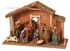 Nativity Set with Stable, 9 Pieces, Tallest Figure 7" 