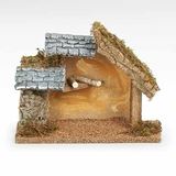 Nativity Stable from Italy, 9.5" H