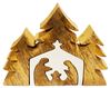 Nativity in Trees Puzzle Decor, Wood/Enamel