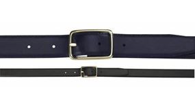 Navy/Black Reversible Leather Belt
