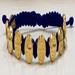Navy and Gold St. Benedict Blessing Bracelet with Story Card