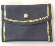Navy Leather Snap Rosary Case from Italy