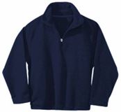 Navy Quarter Zip Fleece Pullover