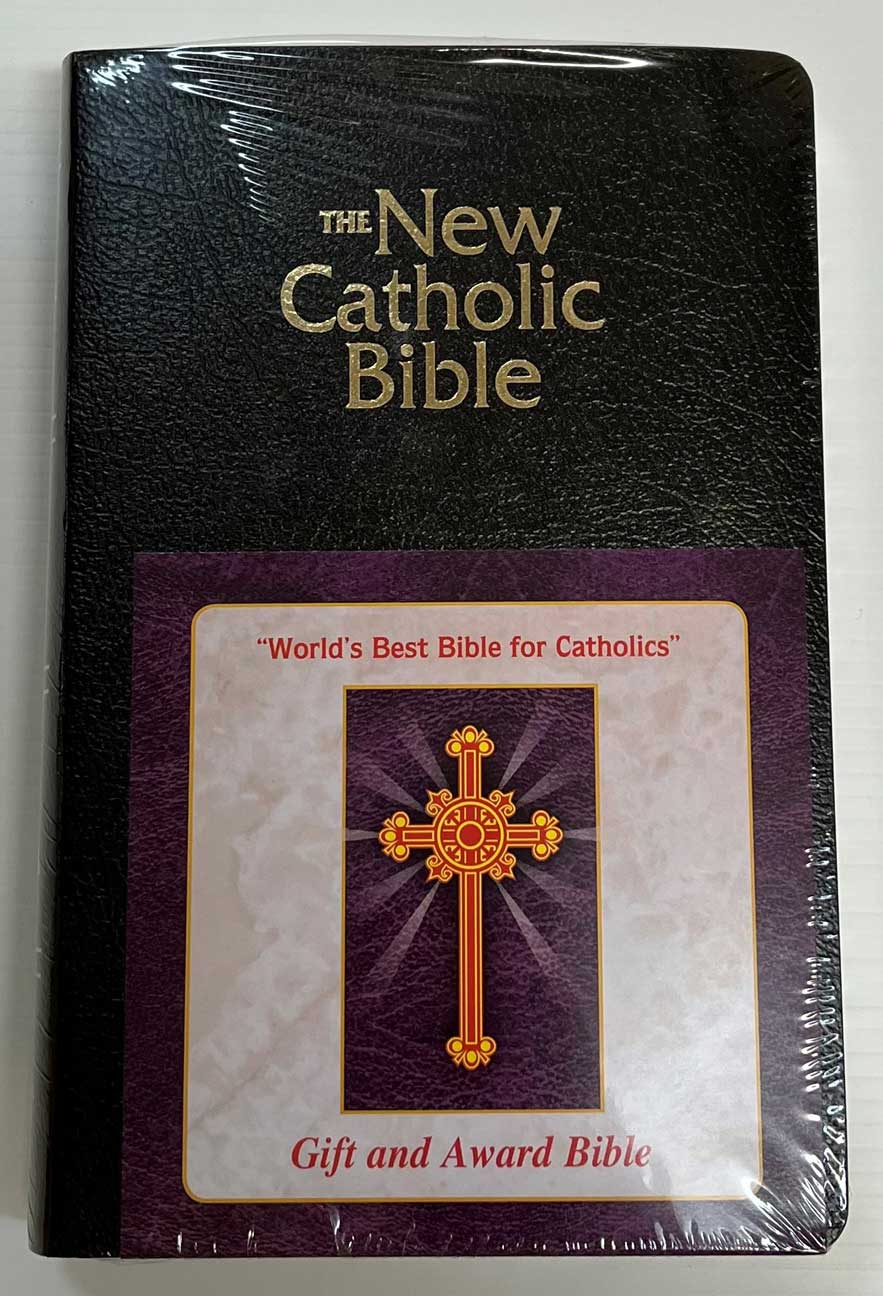 New Catholic Bible Gift & Award Bible - Black Imitation Leather