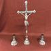 Nickel Plated Altar Crucifix  Brass Altar Crucifix with Nickel plating to prevent tarnishing﻿  20 3/4" Ht.  ﻿﻿Made in Italy