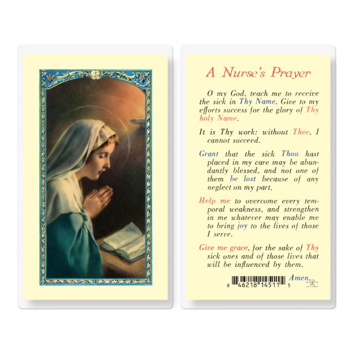  Nurse's Prayer Laminated Prayer Card