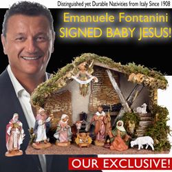 Fontanini 11 Piece Nativity Set with Stable *SIGNED BY EMANUELE FONTANINI*