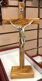 Olive Wood 10.5" Standing Crucifix from Italy