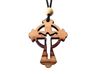 Olive Wood Celtic Risen Cross Necklace