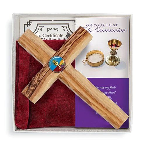 Olive Wood First Communion Cross