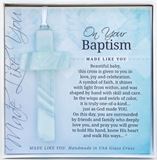 On Your Baptism 4" Glass Cross
