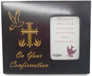 On Your Confirmation Mahogany Picture Frame