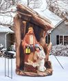 One Piece Lighted Real Life Holy Family in Stable Yard Decor