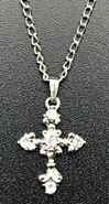 Ornate Budded Silver Cross Neclace PK 20 | CATHOLIC CLOSEOUT