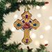 Ornate Cross Glass Ornament - 125377