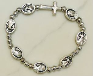 Our Lady - Divine Mercy Oval Bead Bracelet