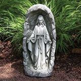Our Lady Of Grace 18.75"H LED Solar Garden Statue