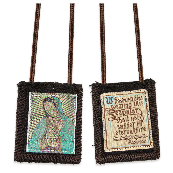 Our Lady Of Guadalupe Brown Wool Scapular