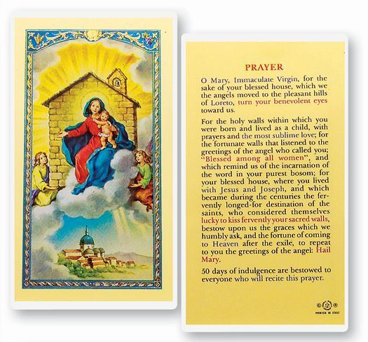 Our Lady Of Loreto Laminated Prayer