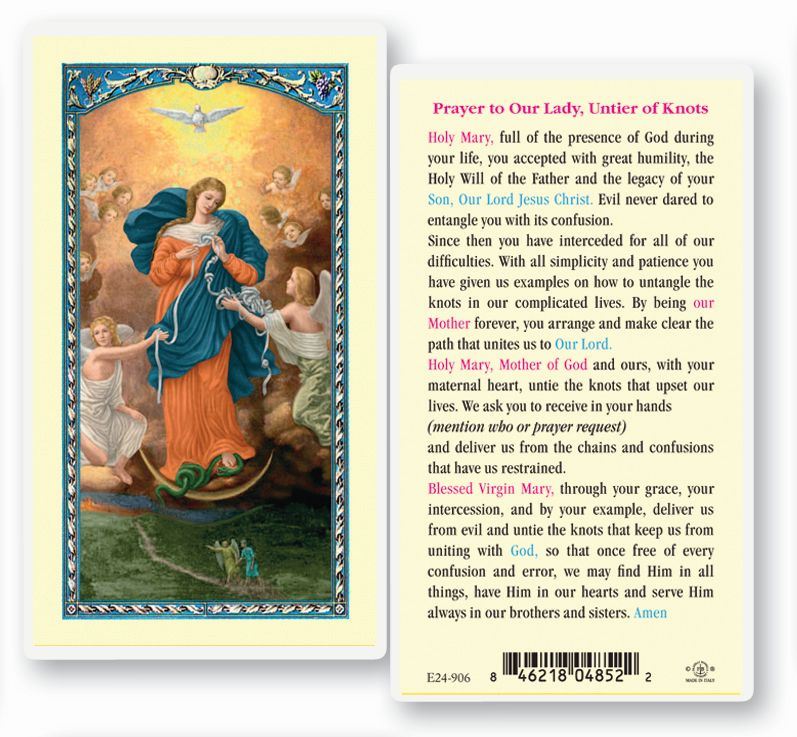 Our Lady Undoer Of Knots Laminated Prayer Card