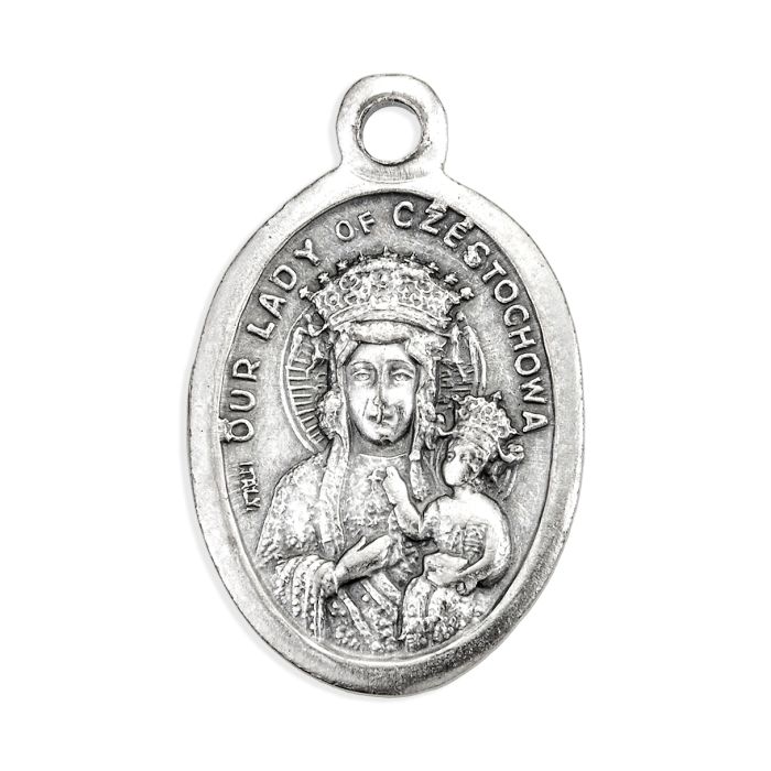 Our Lady of Czestochowa 1" Oxidized Medal - 25/Pack *SPECIAL ORDER - NO RETURN*