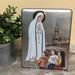 Our Lady of Fatima 8.5" Full Colored Aluminum/Wood Plaque from Italy - 124617