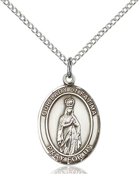 our lady of fatima gold necklace