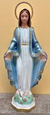 Our Lady of Grace 18" Pearlized Statue from Italy with Rhinestone Halo