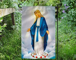 Our Lady of Grace Outdoor Garden Flag