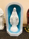 Our Lady of Grace White Statue in Colored 25" Grotto