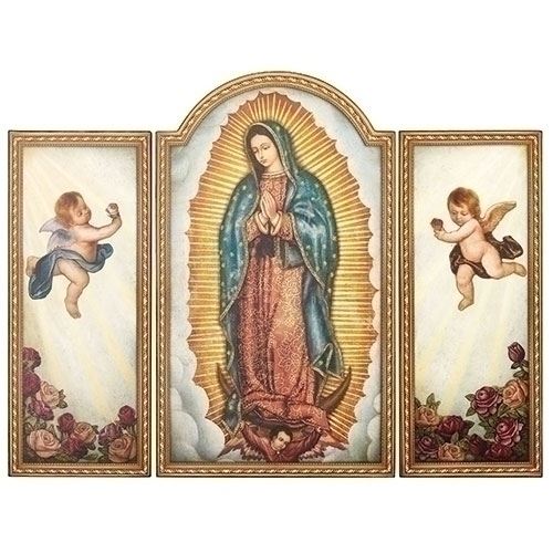 Our Lady of Guadalupe 3pc Triptych 20" Wall Decor