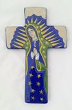 Our Lady of Guadalupe 7.5" Ceramic Wall Cross From Mexico