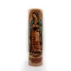 Our Lady of Guadalupe 8" Flickering LED Flameless Prayer Candle with Timer
