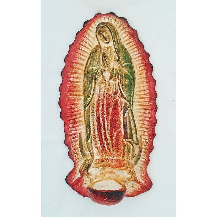 Our Lady of Guadalupe Clay 12" Wall Plaque from Mexico