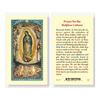 Our Lady of Guadalupe Prayer for the Helpless Unborn Laminated Prayer Card