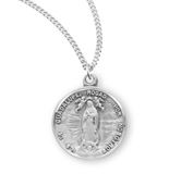Our Lady of Guadalupe Sterling Silver Medal On 18" Chain