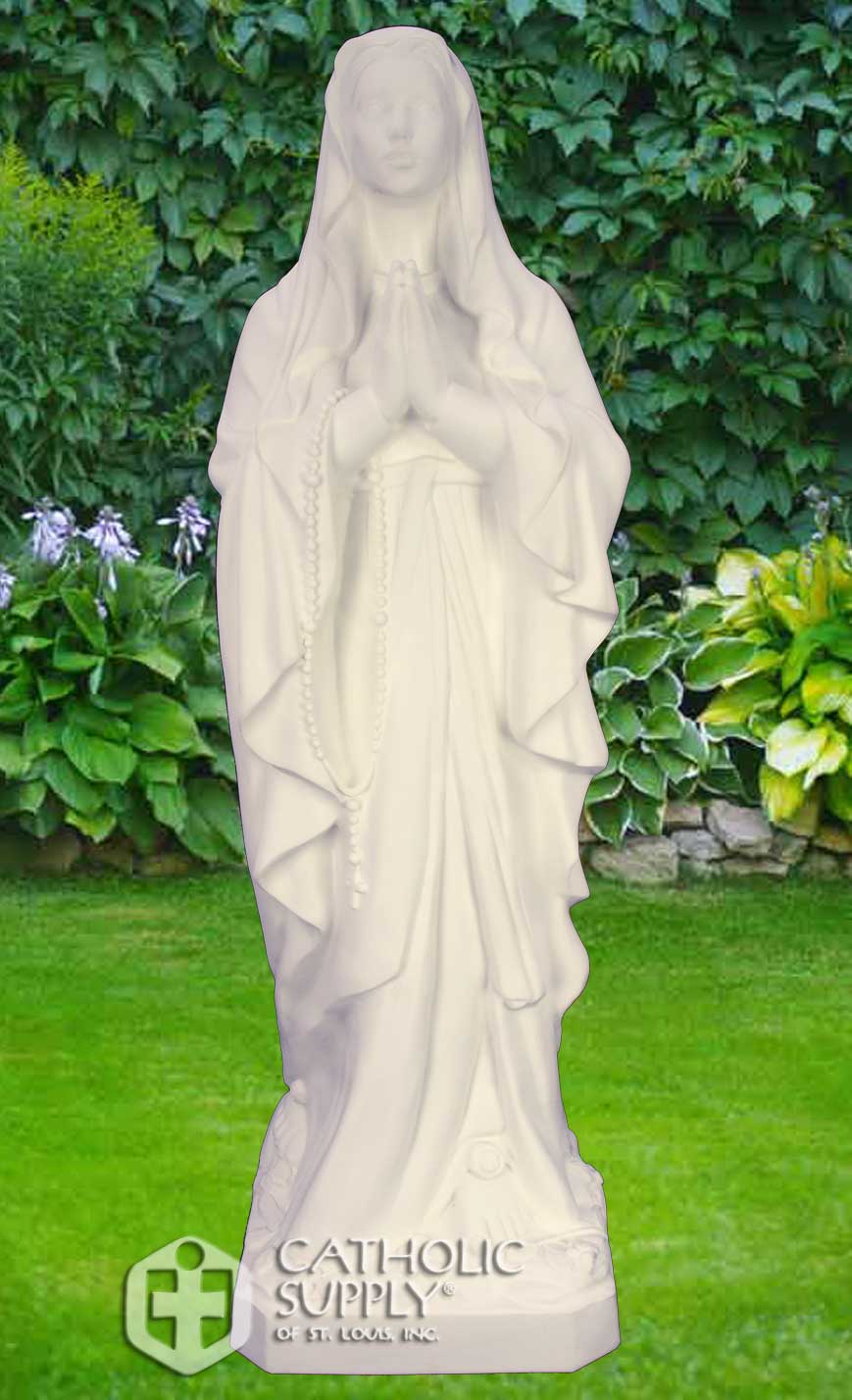 Our Lady of Lourdes 24" Statue, White