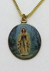 Our Lady of Lourdes Oval Necklace 18"Chain/12 PK | CATHOLIC CLOSEOUT
