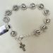 Our Lady of Lourdes Oxidized Rosary Bracelet from Italy