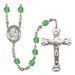 Our Lady of Lourdes Patron Saint Rosary, Scalloped Crucifix
