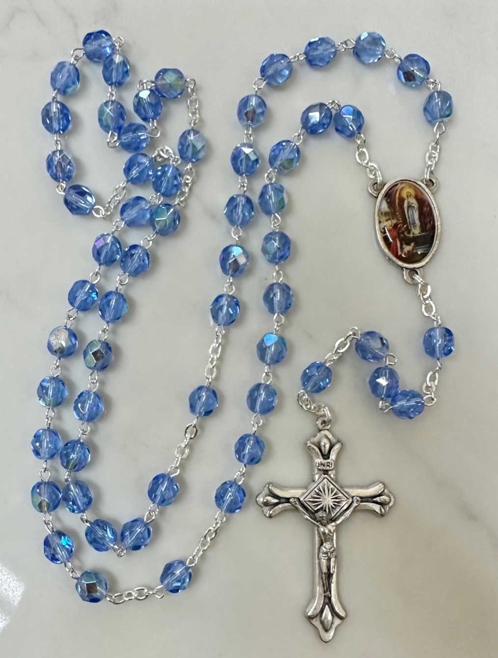 Our Lady of Lourdes Rosary & Medal