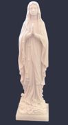 10" Our Lady of Lourdes Alabaster Statue from Italy