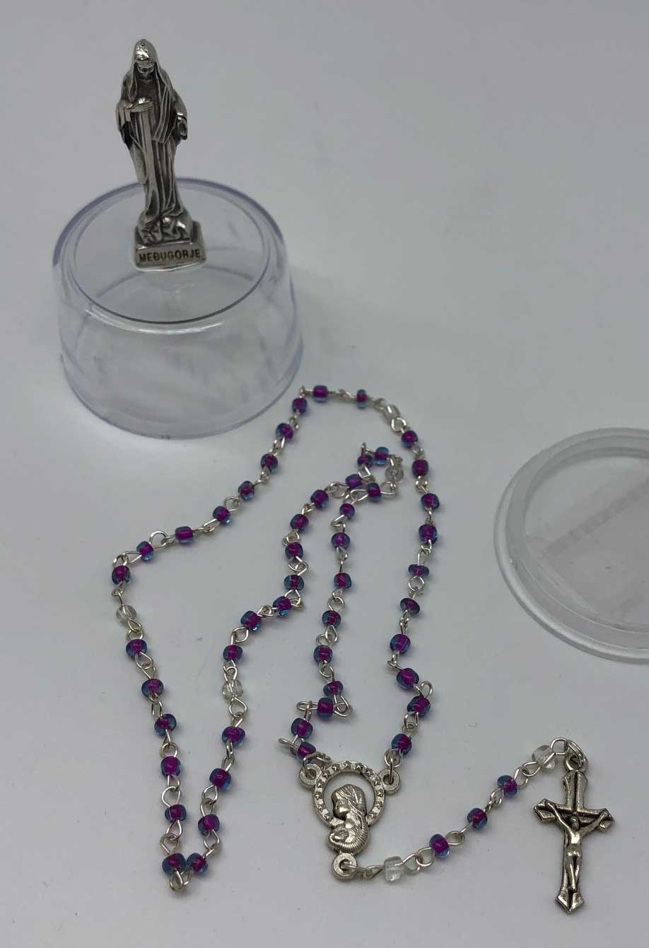 Our Lady Of Medjugorje Rosary And 2.5" Case