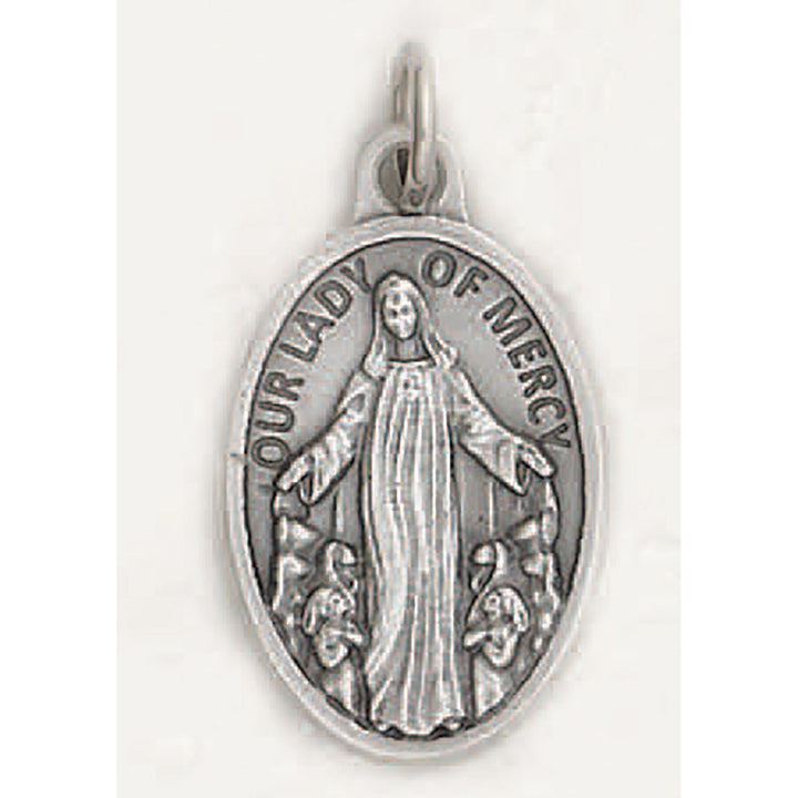  Our Lady of Mercy 1" Oxidized Medal - 50/Pack *SPECIAL ORDER - NO RETURN*