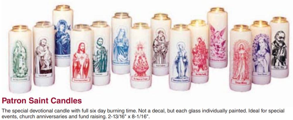 Our Lady of Mount Carmel 6 Day Bottlelight Glass Candle