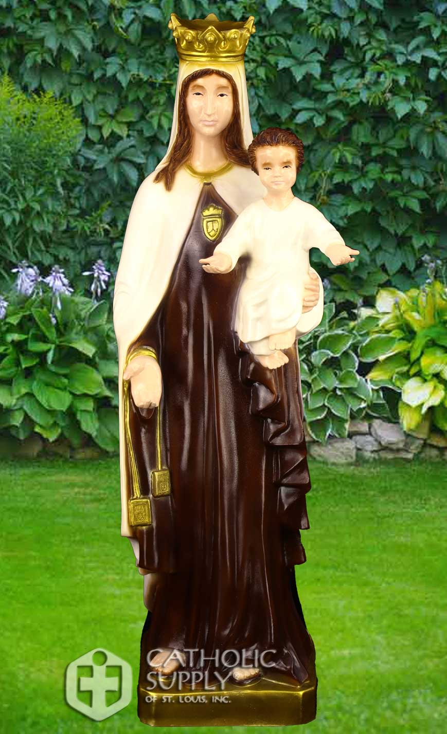 Our Lady of Mt. Carmel 24" Statue, Colored